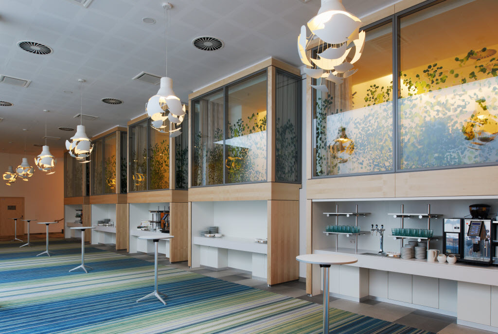 Meeting, breakout area, lobby area, coffee station, cocktail table